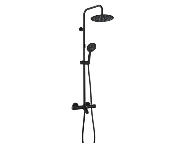 Colonne bain-douche thermostatique noir mat - Brico Dépôt