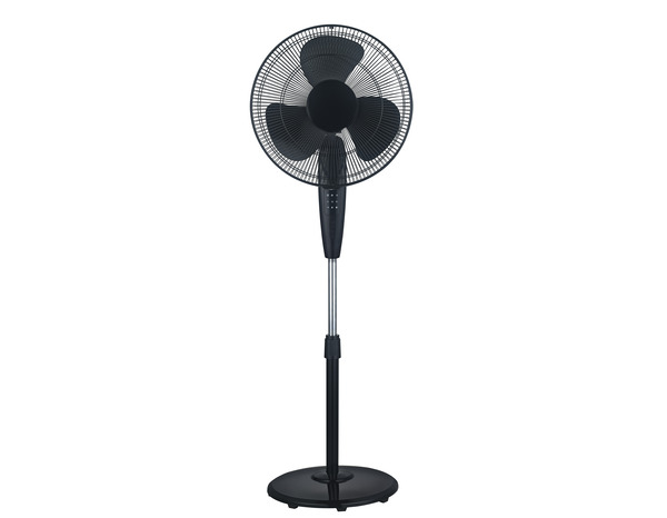 Ventilateur sur pied oscillant noir 55 W - Brico Dépôt