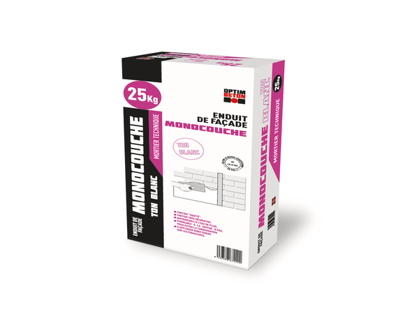 Enduit de façade monocouche ton blanc - sac de 25 kg - Brico Dépôt