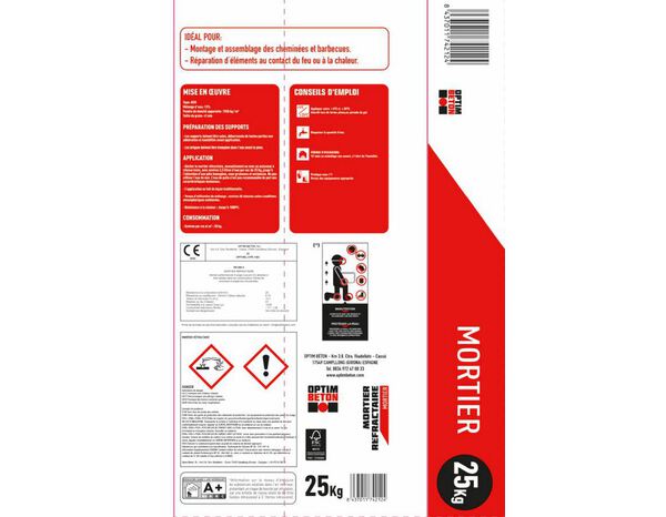 Mortier réfractaire prêt à l'emploi - sac de 35 kg - Brico Dépôt