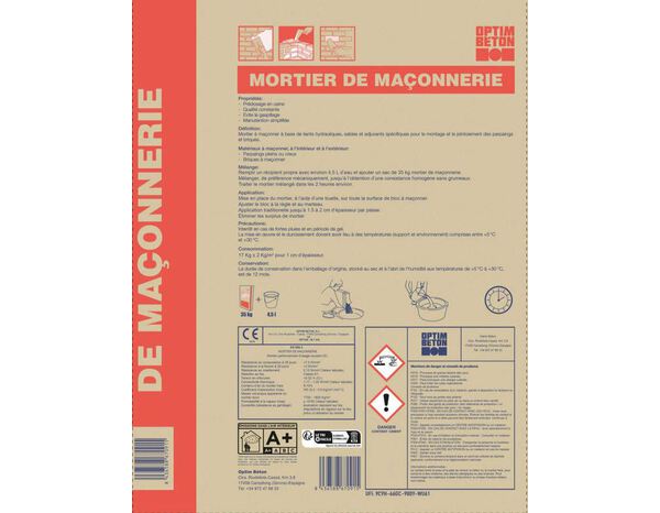 Mortier de maçonnerie - sac de 35 kg - Brico Dépôt