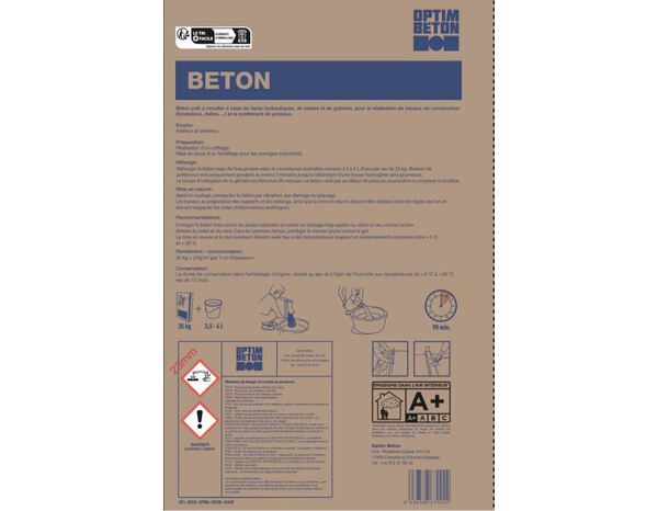 Béton universel multi travaux - sac de 35 kg - Brico Dépôt