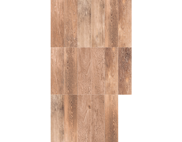 Carrelage de sol extérieur "Arnel" marron - l. 17 x L. 62 cm - Marque BLOOMA - Brico Dépôt