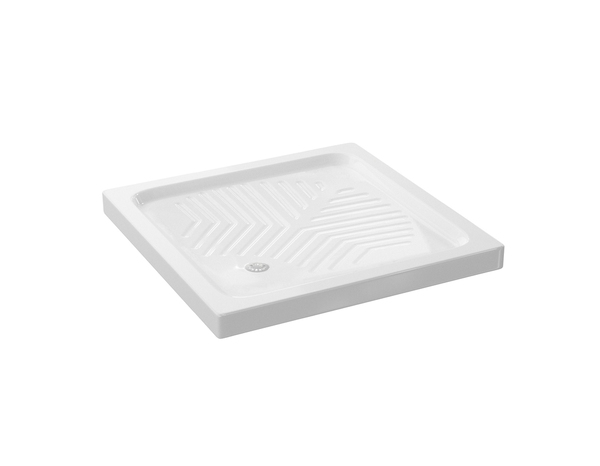 Receveur de douche grès carré 90x90 cm NF blanc "BAHIA"
 - Brico Dépôt