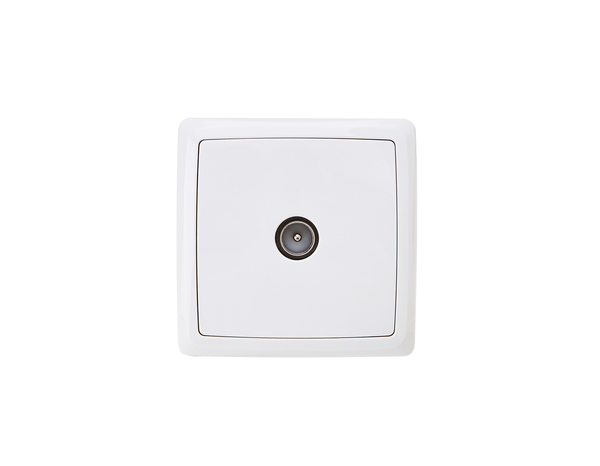 Prise TV en saillie blanche "Barran" - Brico Dépôt