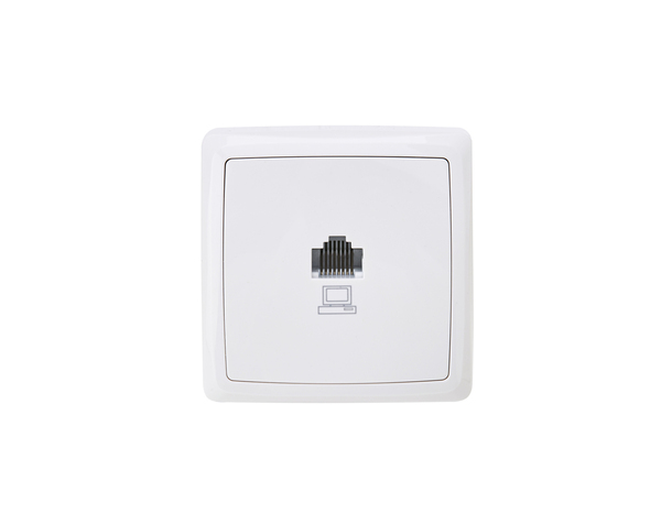 Prise Ethernet RJ45 en saillie blanche "Barran" - Brico Dépôt
