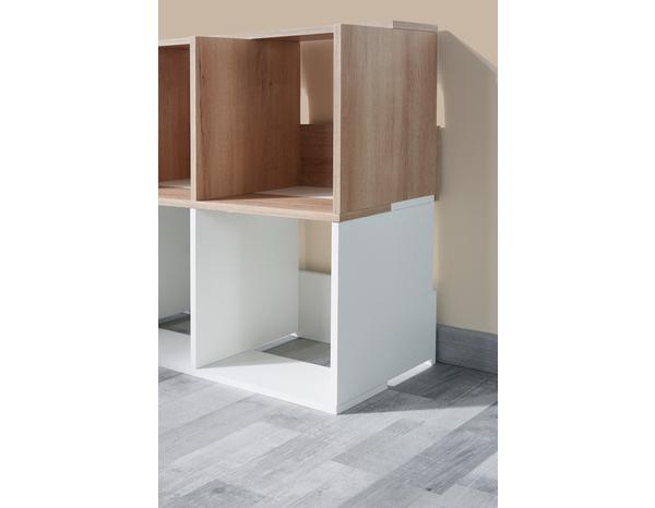 Cube "Brick" 3 cases - Imitation chêne - Brico Dépôt