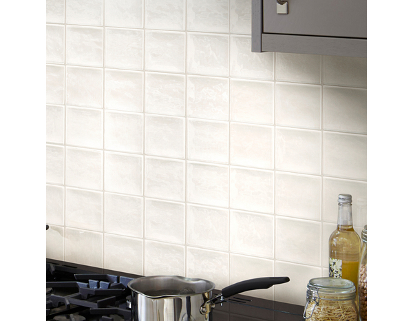 Carrelage mural "Vernisse" blanc cassé - l. 10 x L. 10 cm - GoodHome - Brico Dépôt