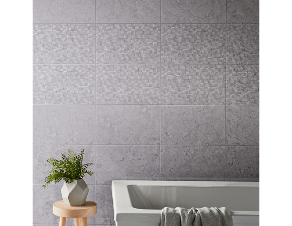 Décor mural "Ideal marble" gris - l. 25 x L. 40 cm - Brico Dépôt
