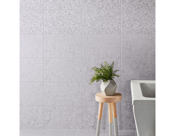 Décor mural "Ideal marble" gris - l. 25 x L. 40 cm - Brico Dépôt