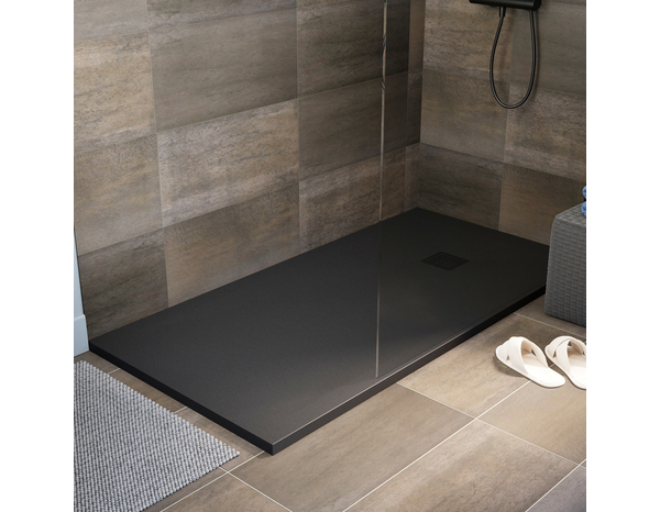 Receveur de douche extra-plat résine  rectangulaire 80x160cm noir "PIA"
 - Cooke and Lewis - Brico Dépôt