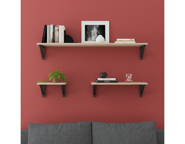 Tablette imitation bois L. 118 x p. 19 cm - Ép. 18 mm "Rabella" - Cooke and Lewis - Brico Dépôt