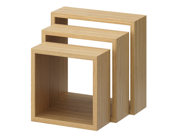 Lot de 3 cubes imitation bois 30 cm "Rabella" - Cooke and Lewis - Brico Dépôt