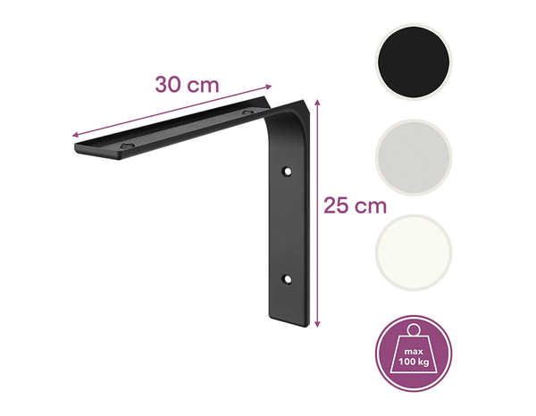 Équerre emboutie aluminium "Adelie" P. 300 x H. 250 mm - Cooke and Lewis - Brico Dépôt