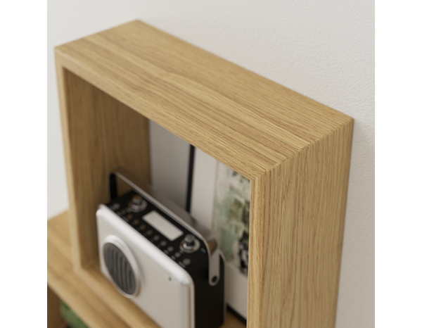 Lot de 3 cubes imitation bois 30 cm "Rabella" - Cooke and Lewis - Brico Dépôt