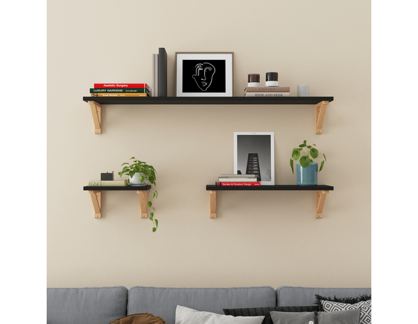 Tablette noire 30 cm x Ep. 18 mm "Rabella" - Cooke and Lewis - Brico Dépôt