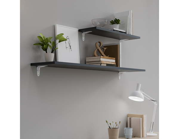 Équerre emboutie blanc P. 75 x H. 100 mm - Brico Dépôt