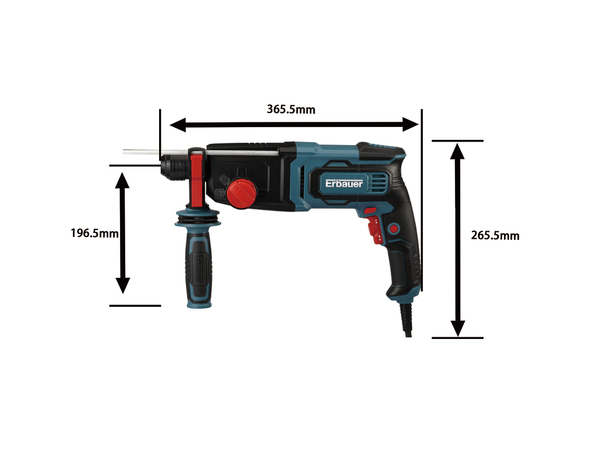 Marteau perforateur 750 W SDS+ & accessoires - Erbauer - Brico Dépôt