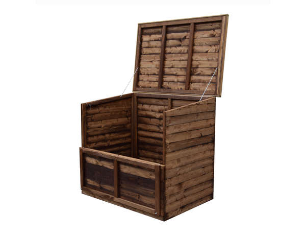 Coffre de rangement extérieur en pin 130 L. - Dim. L. 137 x l. 91 x H. 121 - Brico Dépôt