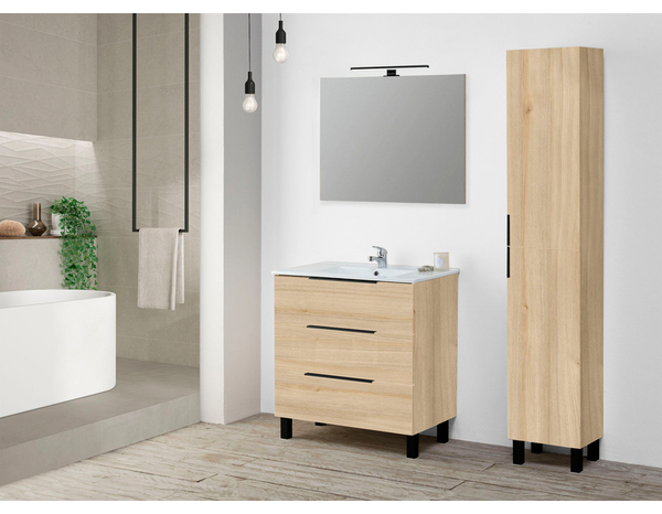 Colonne "Denver" couleur effet bois - H. 189 x L. 35 x P. 30 cm. - Brico Dépôt