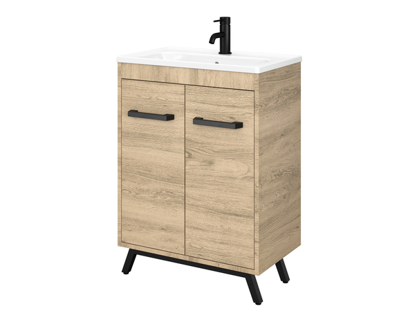 Meuble sous vasque bois "Ladoga"  L. 60 x  H. 81 x P. 36 cm - Cooke and Lewis - Brico Dépôt