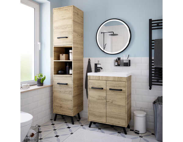 Meuble sous vasque bois "Ladoga"  L. 60 x  H. 81 x P. 36 cm - Cooke and Lewis - Brico Dépôt