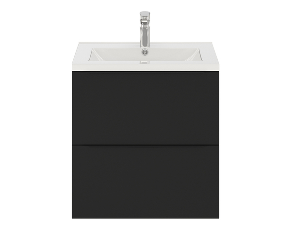 Meuble sous vasque à suspendre noir mat "Idalie"  L. 60 x H. 60 x P. 45 cm - Cooke and Lewis - Brico Dépôt