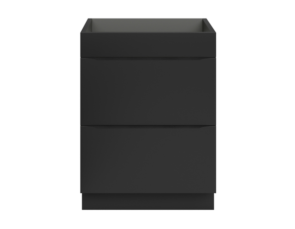 Meuble sous vasque à poser noir mat "Idalie" L. 60 x H. 82 x P. 45 cm - Cooke and Lewis - Brico Dépôt