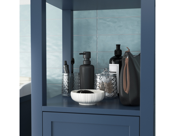 Demi colonne bleu "Perma" L. 40 x H. 120 x P. 36,1 cm - GoodHome - Brico Dépôt