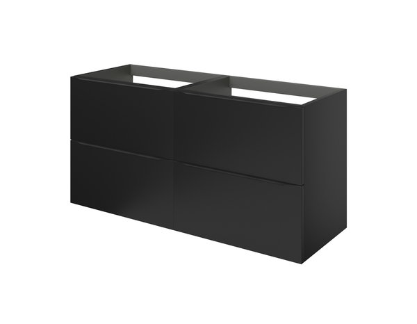 Meuble sous vasque double à suspendre noir mat "Idalie" L. 120 x H. 60 x P. 45 cm - Cooke and Lewis - Brico Dépôt