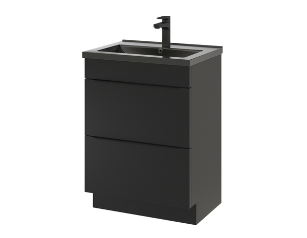 Meuble sous vasque à poser noir mat "Idalie" L. 60 x H. 82 x P. 45 cm - Cooke and Lewis - Brico Dépôt