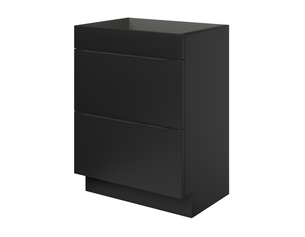 Meuble sous vasque à poser noir mat "Idalie" L. 60 x H. 82 x P. 45 cm - Cooke and Lewis - Brico Dépôt