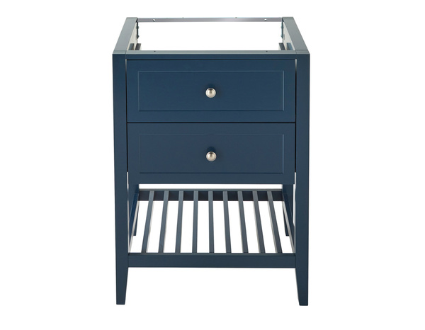 Meuble sous vasque bleu "Perma" L. 60 x H. 80,6 x P. 45 cm - GoodHome - Brico Dépôt