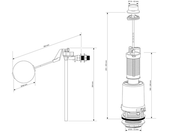 Flotteur + Mécanisme à tirette - Brico Dépôt
