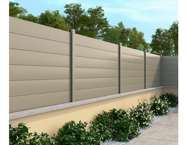 Lame claustra composite gris silex RAL 7032 - 22 X 150 X 1760 mm - Brico Dépôt