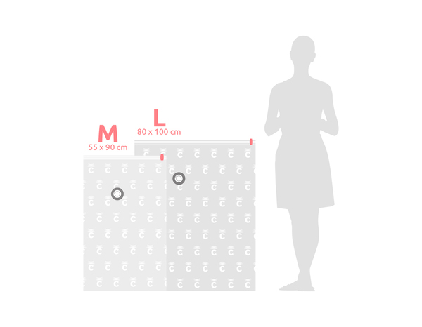 Lot de 2 sacs de rangement sous-vide - 1 M + 1L (55x 90 cm + 80 x 100 cm) - Brico Dépôt