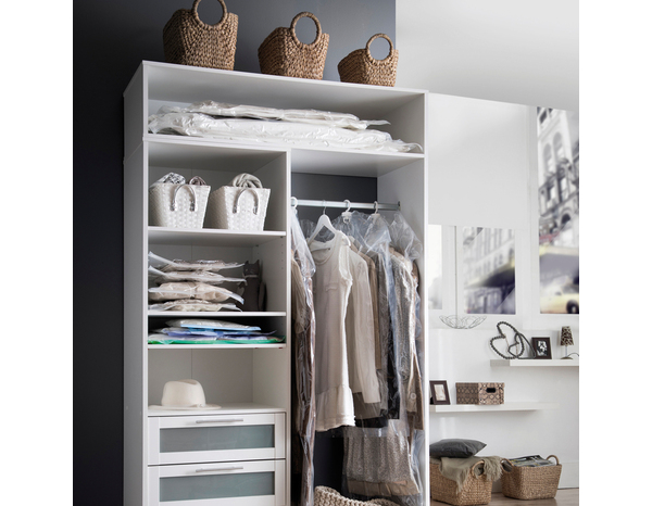 Lot de 2 sacs de rangement sous-vide - 1 M + 1L (55x 90 cm + 80 x 100 cm) - Brico Dépôt