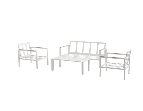 Salon de jardin en aluminium pour 4 personnes "Azalis" - Marque BLOOMA - Brico Dépôt