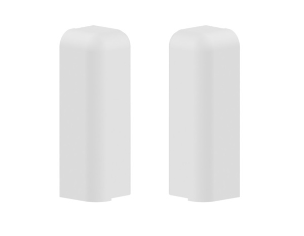 Lot de 2 embouts de finition blanc gauche et droit pour plinthe - 20 x 70 mm - GGK - Brico Dépôt