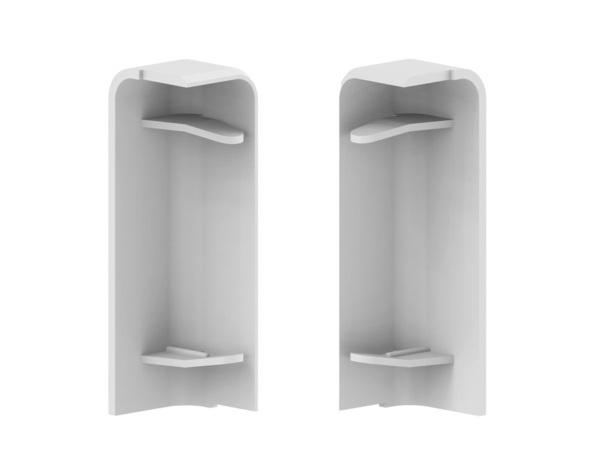 Lot de 2 embouts de finition blanc gauche et droit pour plinthe - 20 x 70 mm - GGK - Brico Dépôt