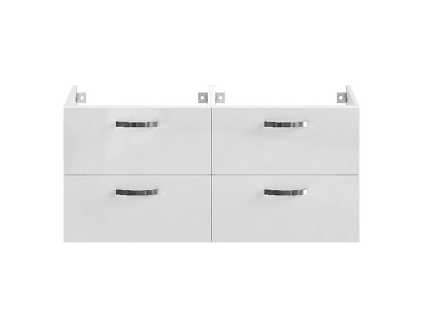 Meuble sous vasque double à suspendre blanc "Aruna" L. 120 x H. 55 x P.45 cm - Brico Dépôt