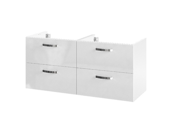 Meuble sous vasque double à suspendre blanc "Aruna" L. 120 x H. 55 x P.45 cm - Brico Dépôt