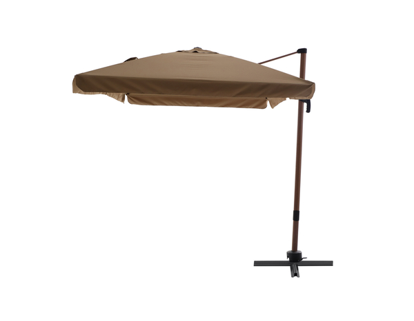Parasol déporté marron "Asara" L. 200 x l.300 cm - Marque BLOOMA - Brico Dépôt
