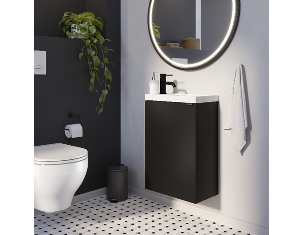 Lave main à suspendre noir mat "Idalie" L. 44 x H. 55 x P. 23 cm - Cooke and Lewis - Brico Dépôt