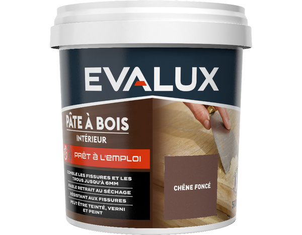 Pâte à bois chêne foncé 500g - Evalux - Brico Dépôt