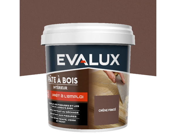 Pâte à bois chêne foncé 500g - Evalux - Brico Dépôt