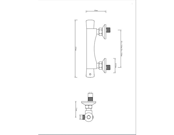Mitigeur douche thermostatique  noir "Rize" - Cooke and Lewis - Brico Dépôt