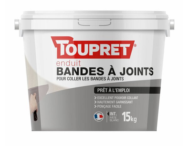 Enduit de bandes à joints en pâte - seau de 15 kg - Toupret - Brico Dépôt