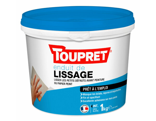 Enduit de lissage en pâte 1 kg - Toupret - Brico Dépôt