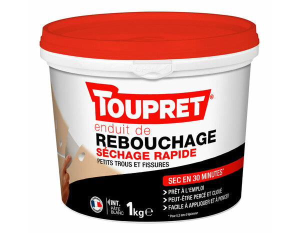 Enduit de rebouchage séchage rapide 1 kg - Toupret - Brico Dépôt